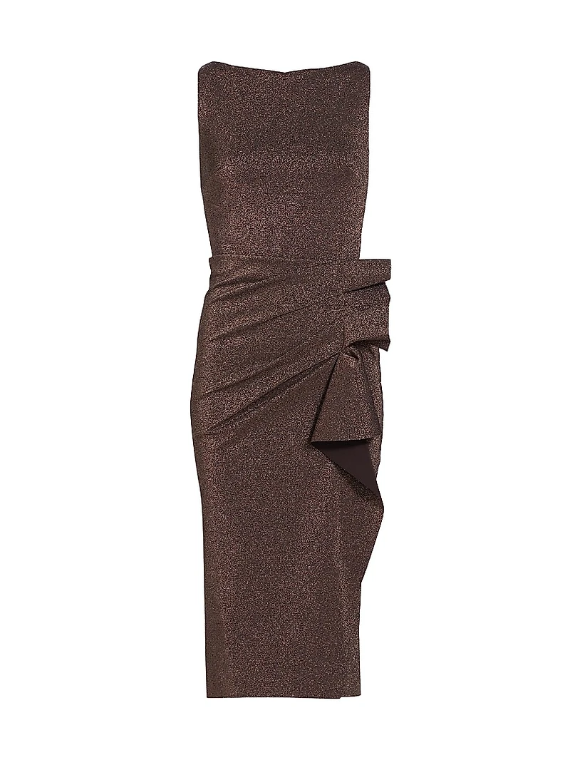 Tradrum Metallic Jersey Midi-Dress