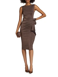 Tradrum Metallic Jersey Midi-Dress