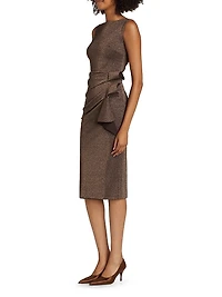 Tradrum Metallic Jersey Midi-Dress