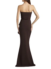 Nary Strapless Ruffle Mermaid Gown