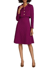 Bouclé Mock Two-Piece Dress