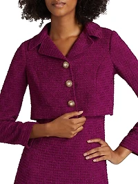 Bouclé Mock Two-Piece Dress