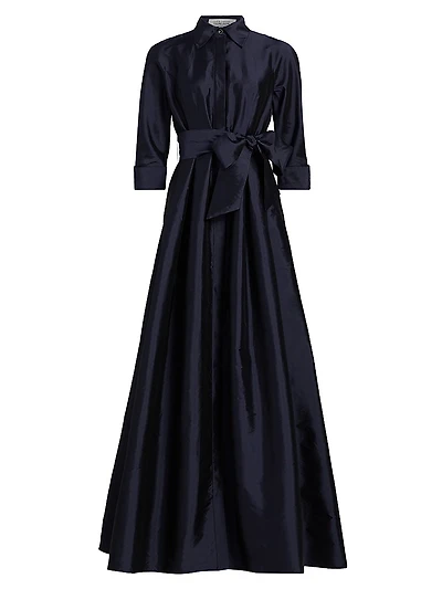 Shirt Waist Tafetta Gown