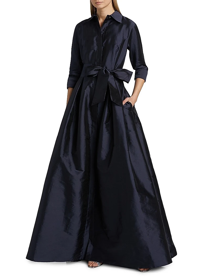 Shirt Waist Tafetta Gown