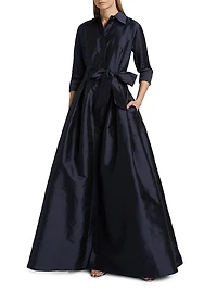 Shirt Waist Tafetta Gown