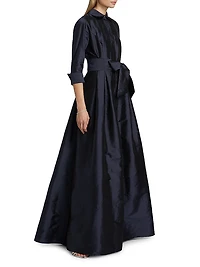 Shirt Waist Tafetta Gown