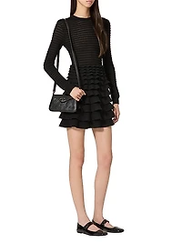 Short Viscose and Wool Dress