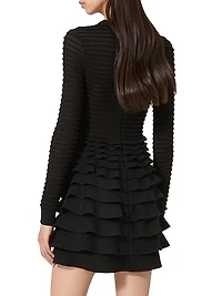 Short Viscose and Wool Dress