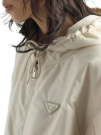 Lightweight Hooded Nylon Blouson Jacket