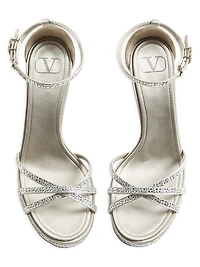 Eveninglam 120MM Platform Sandals with Crystals