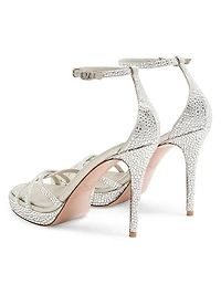 Eveninglam 120MM Platform Sandals with Crystals
