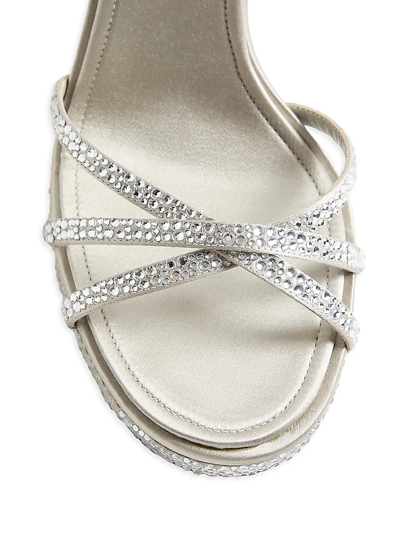 Eveninglam 120MM Platform Sandals with Crystals