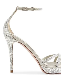 Eveninglam 120MM Platform Sandals with Crystals