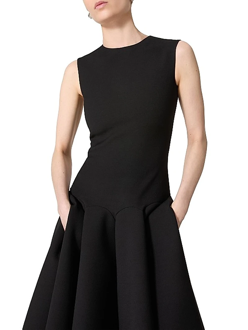 Luxury Crepe Midi Dress