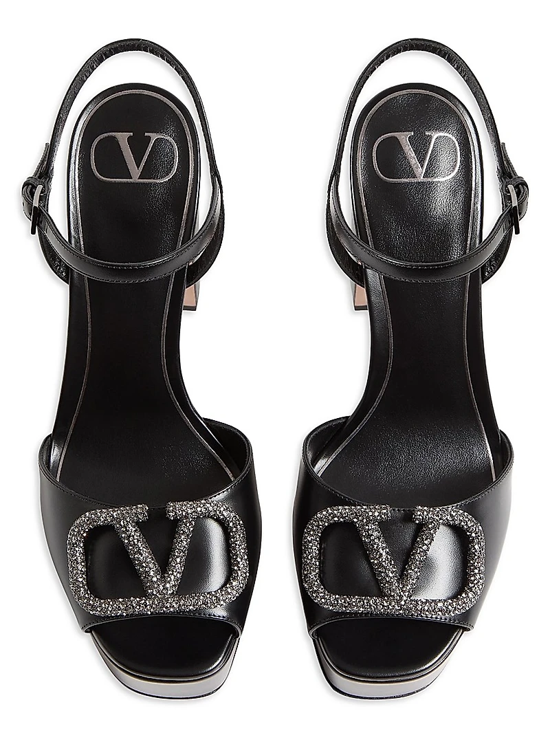 VLogo Signature 115MM Platform Sandals Calfskin