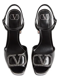 VLogo Signature 115MM Platform Sandals Calfskin