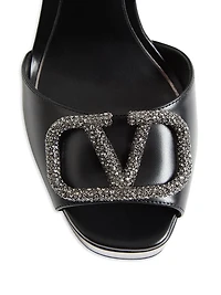 VLogo Signature 115MM Platform Sandals Calfskin