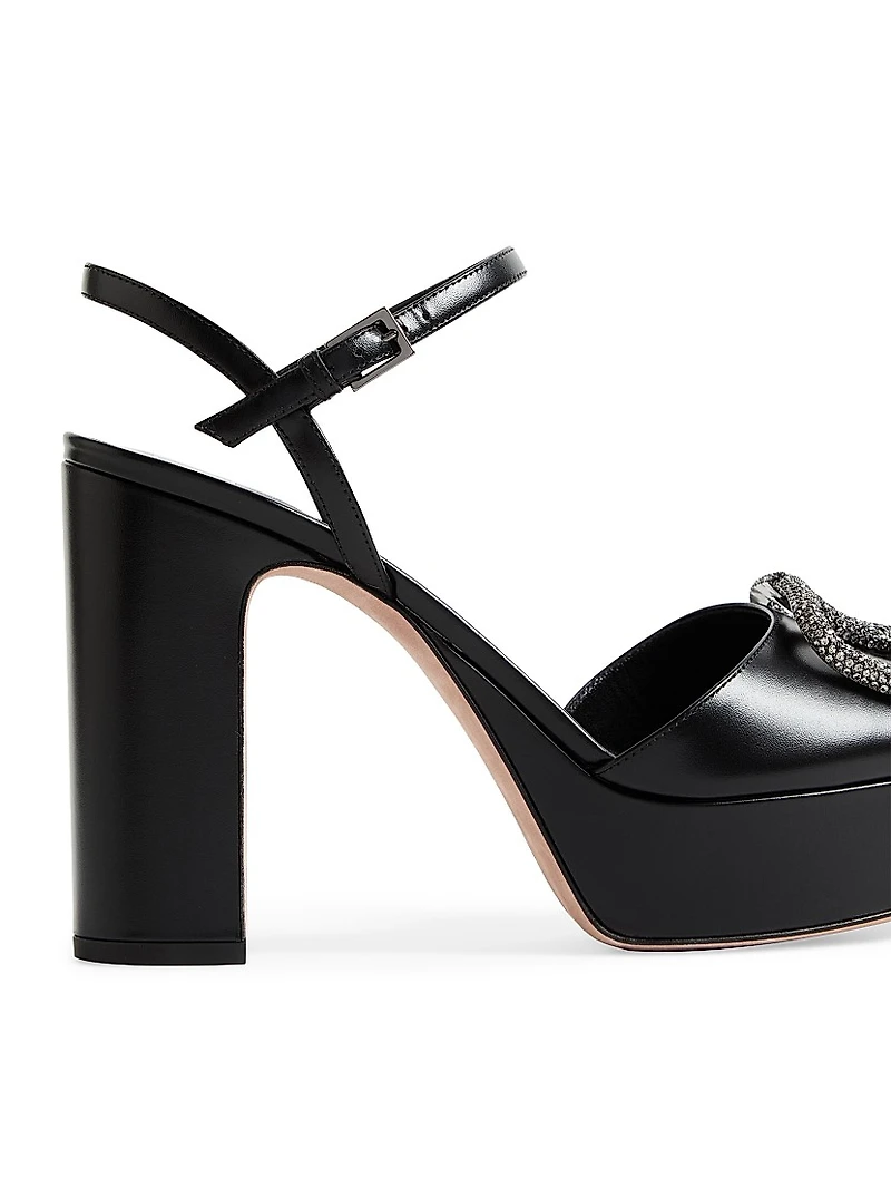 VLogo Signature 115MM Platform Sandals Calfskin