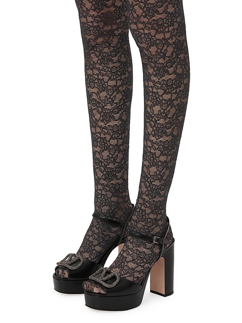 VLogo Signature 115MM Platform Sandals Calfskin