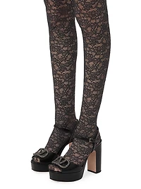 VLogo Signature 115MM Platform Sandals Calfskin