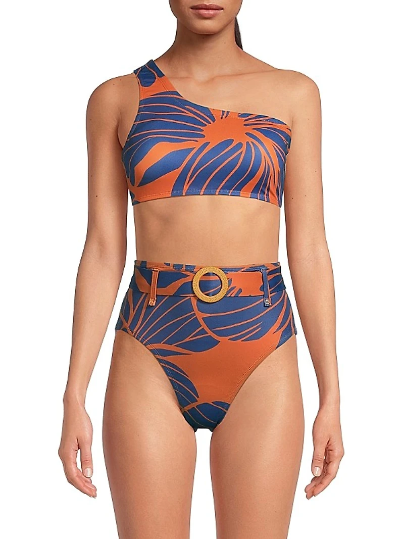 Pacie Floral One-Shoulder Bikini Top