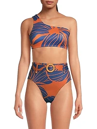 Pacie Floral One-Shoulder Bikini Top