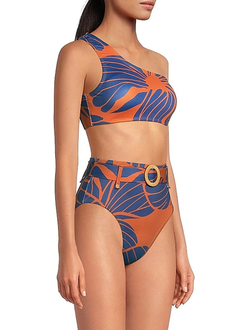 Pacie Floral One-Shoulder Bikini Top
