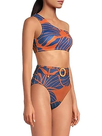 Pacie Floral One-Shoulder Bikini Top