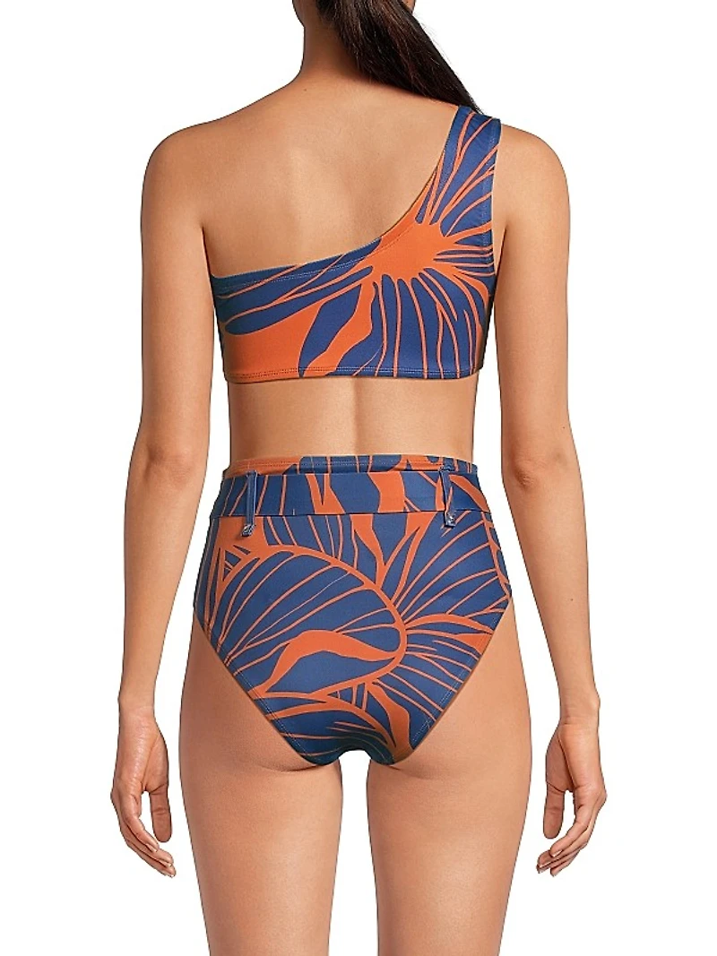 Pacie Floral One-Shoulder Bikini Top