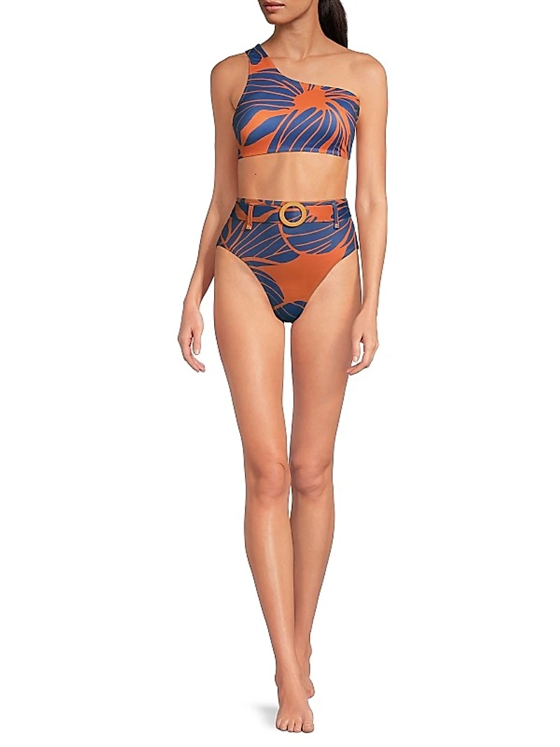 Pacie Floral One-Shoulder Bikini Top