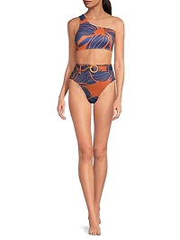 Pacie Floral One-Shoulder Bikini Top