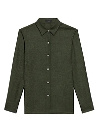 Virgin Wool Long-Sleeve Shirt