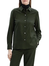 Virgin Wool Long-Sleeve Shirt