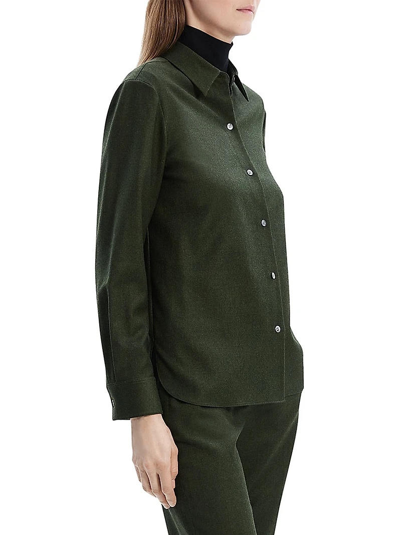 Virgin Wool Long-Sleeve Shirt