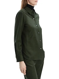 Virgin Wool Long-Sleeve Shirt