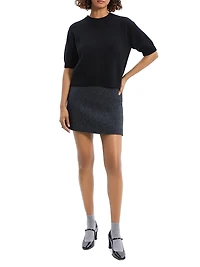 Cashmere Knit Crop T-Shirt