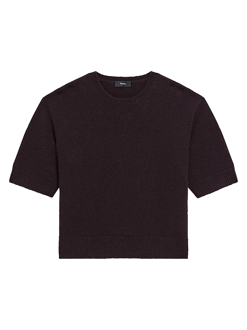 Cashmere Knit Crop T-Shirt