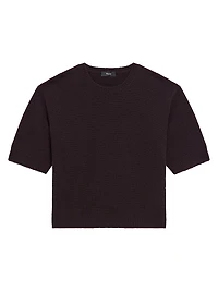 Cashmere Knit Crop T-Shirt