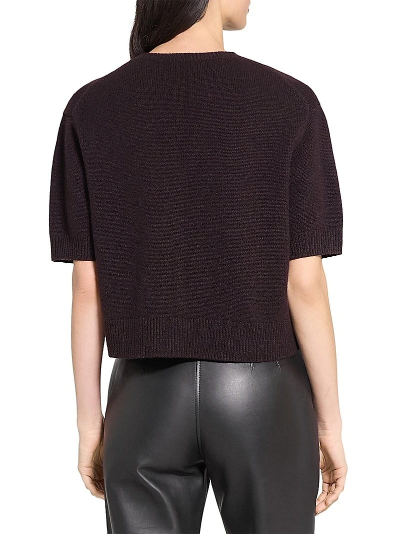 Cashmere Knit Crop T-Shirt