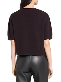 Cashmere Knit Crop T-Shirt