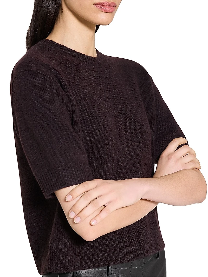 Cashmere Knit Crop T-Shirt