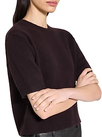 Cashmere Knit Crop T-Shirt