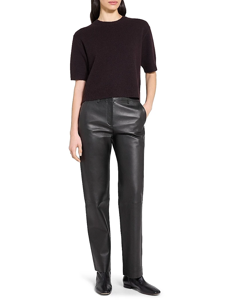 Cashmere Knit Crop T-Shirt