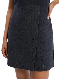 Plus Knit & Tweed Combo Minidress