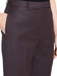 Wool High-Waisted Tapered Pants