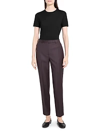 Wool High-Waisted Tapered Pants
