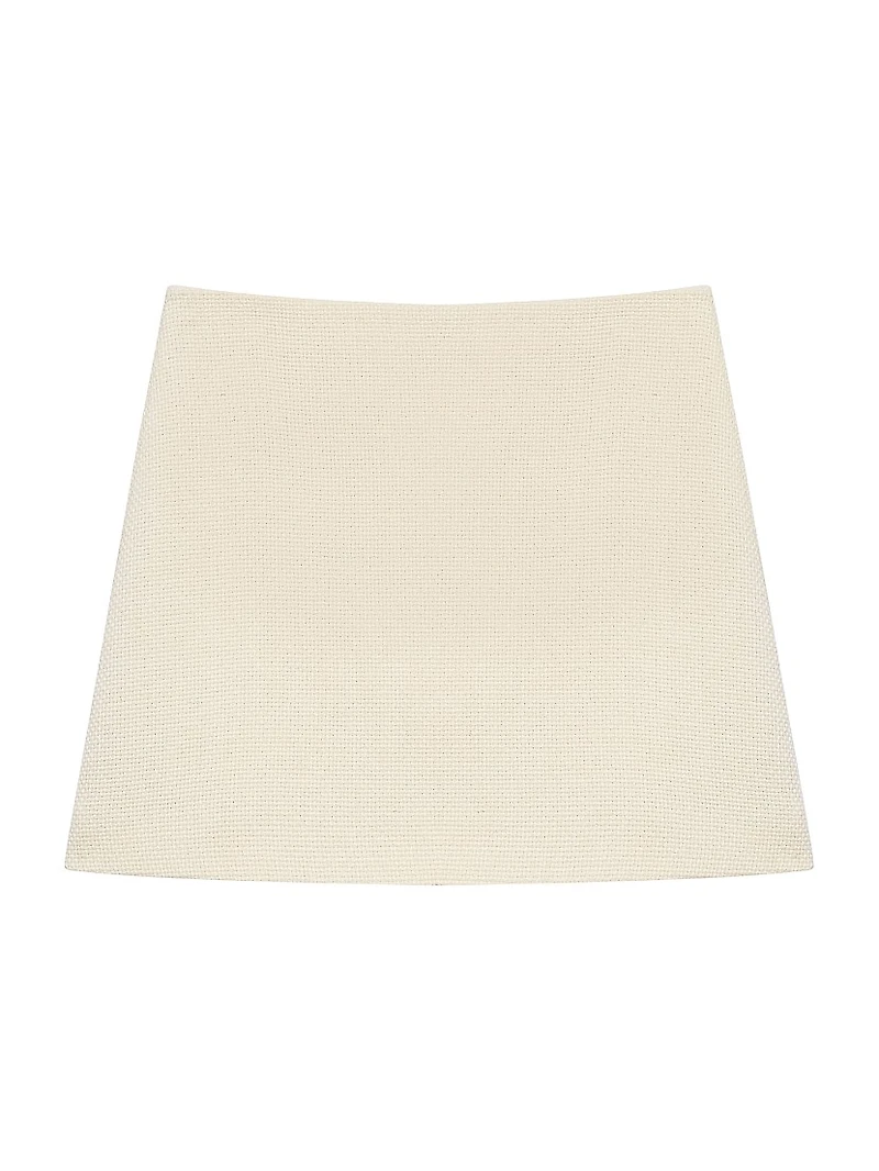 Plush Tweed Miniskirt