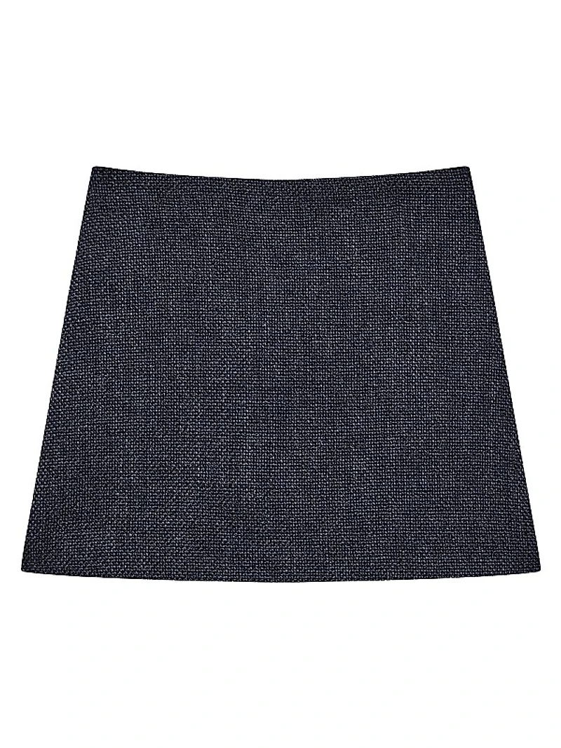 Plush Tweed Miniskirt