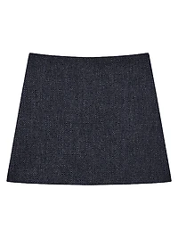 Plush Tweed Miniskirt