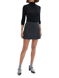 Plush Tweed Miniskirt